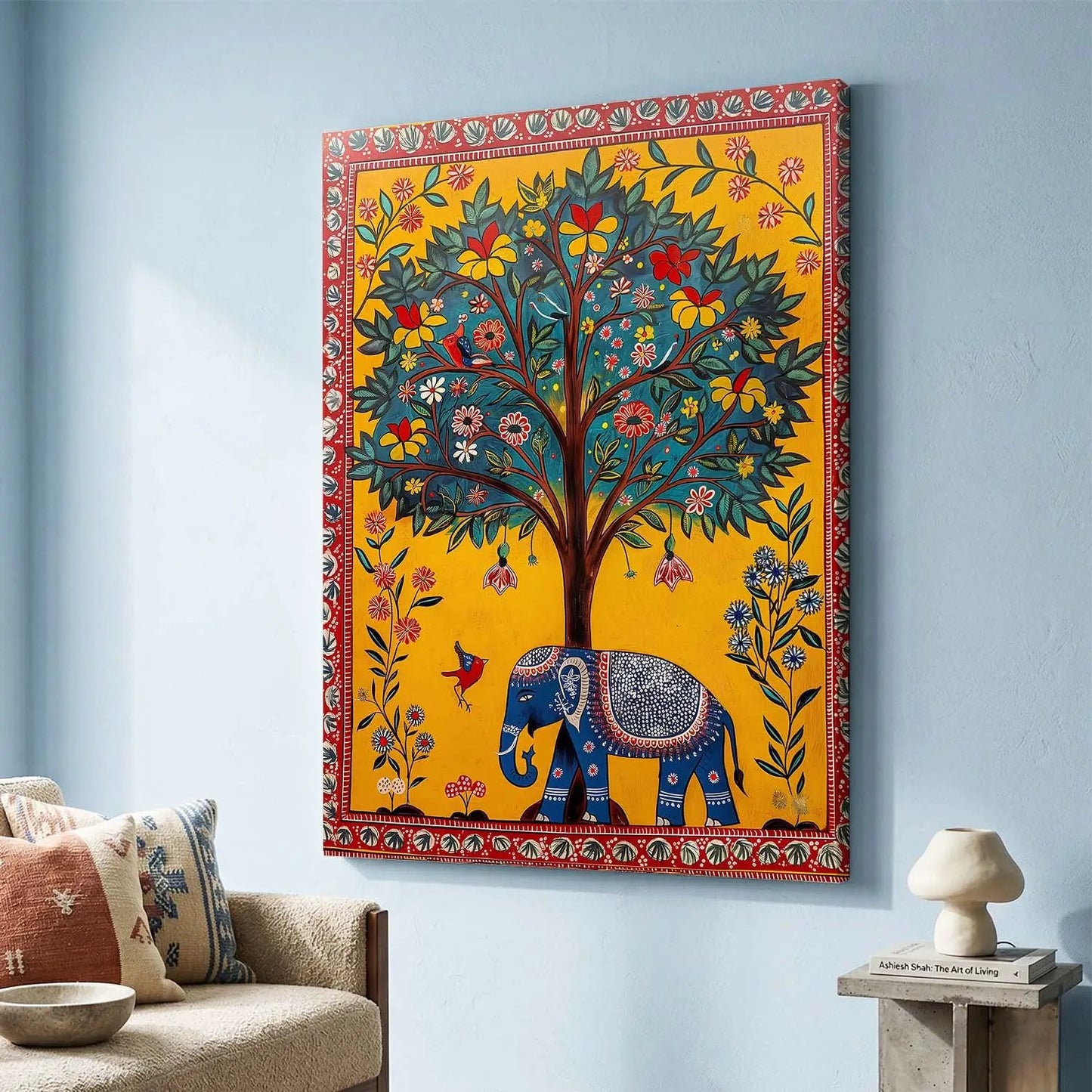 Kalamkari Wall Art For Home Decor Canvas Painting Wall Decor