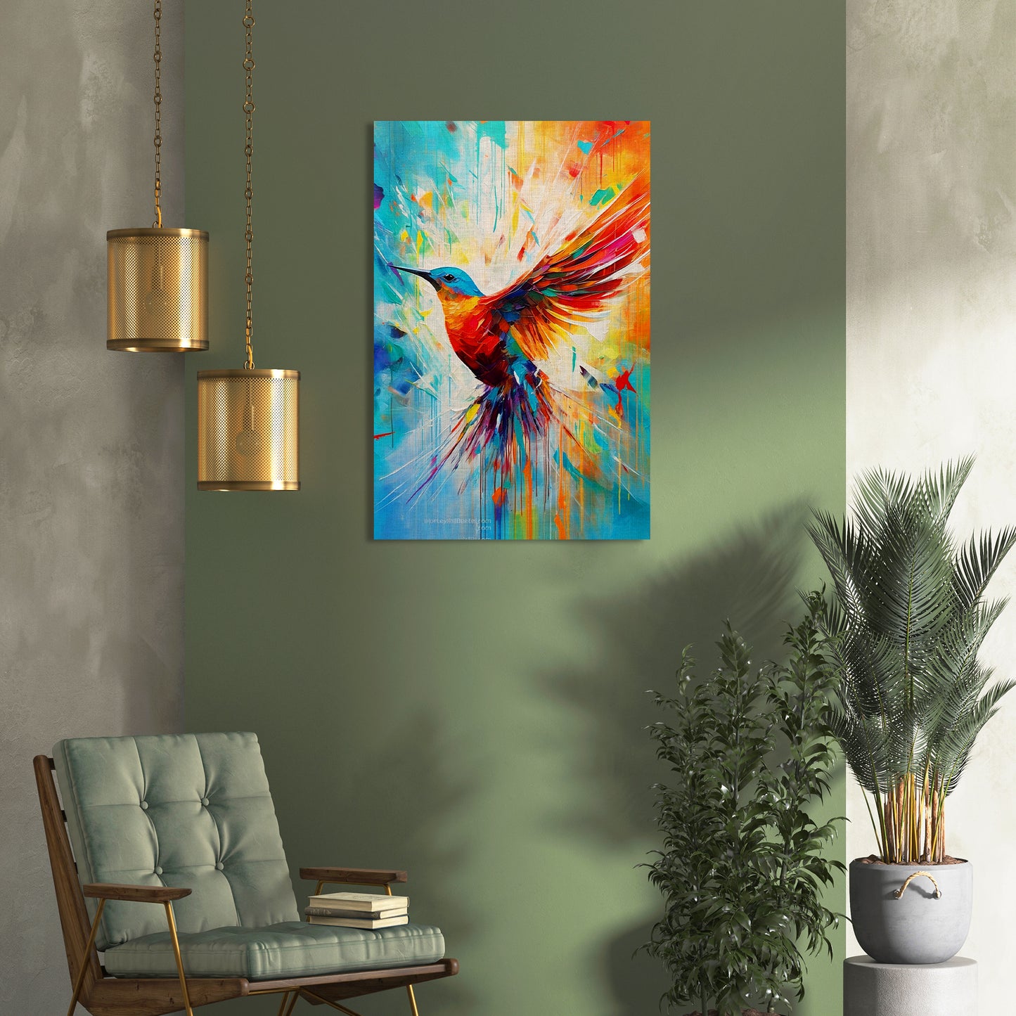 Vibrant Bird Canvas Paintings | Nature-Inspired Artistry Canvas Paintings for Living Room Bedroom Home and Office Wall Decor-Kotart