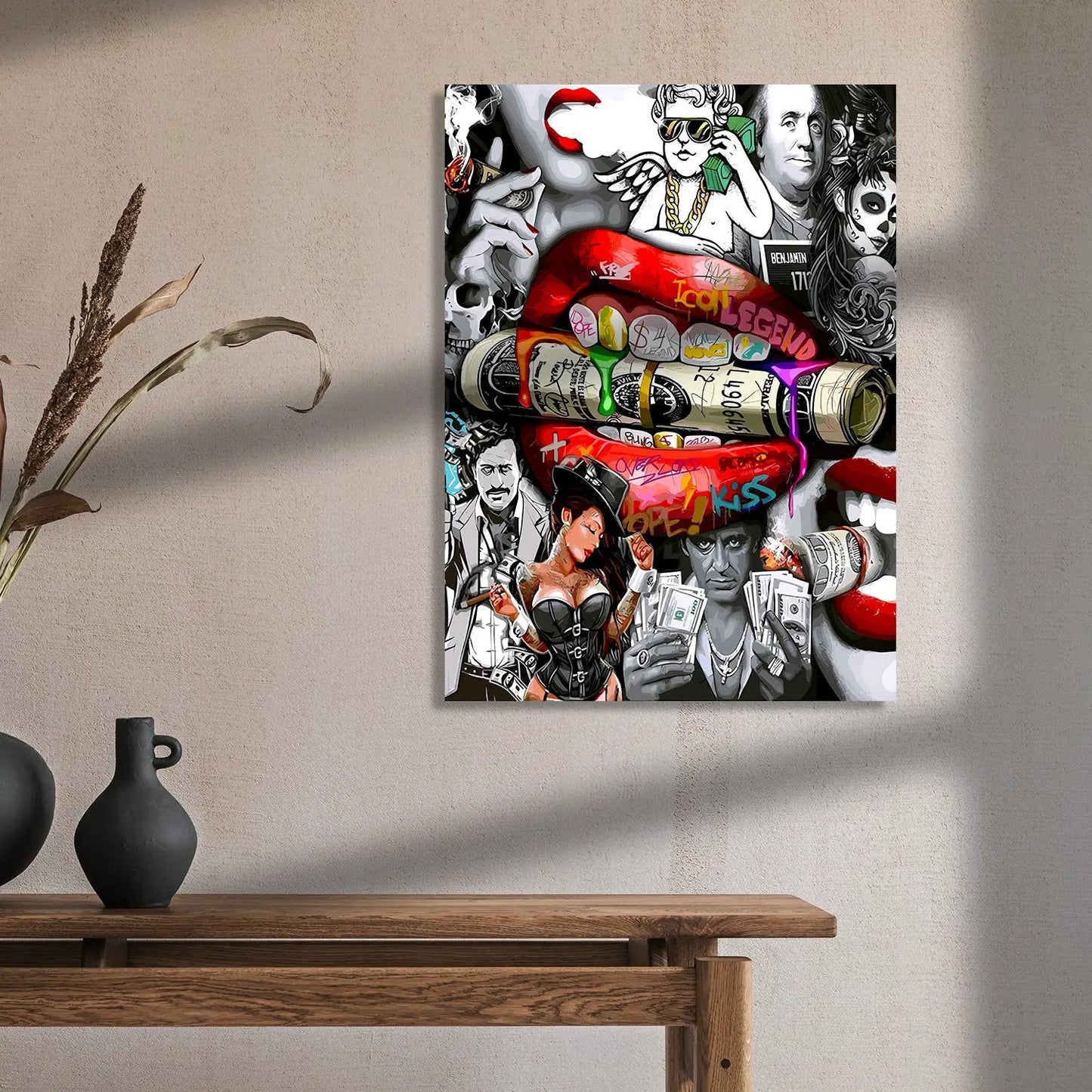 Hollywood Stars Vibrant Pop Art Canvas Painting-Kotart
