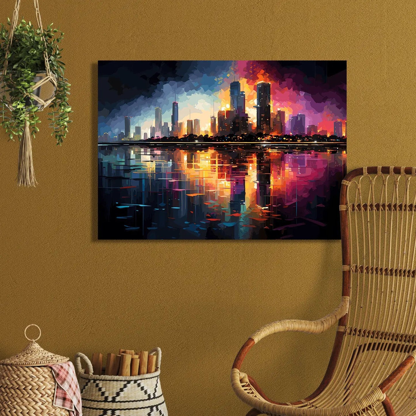 Skyline Splendor: City Portrait Masterpiece-Kotart