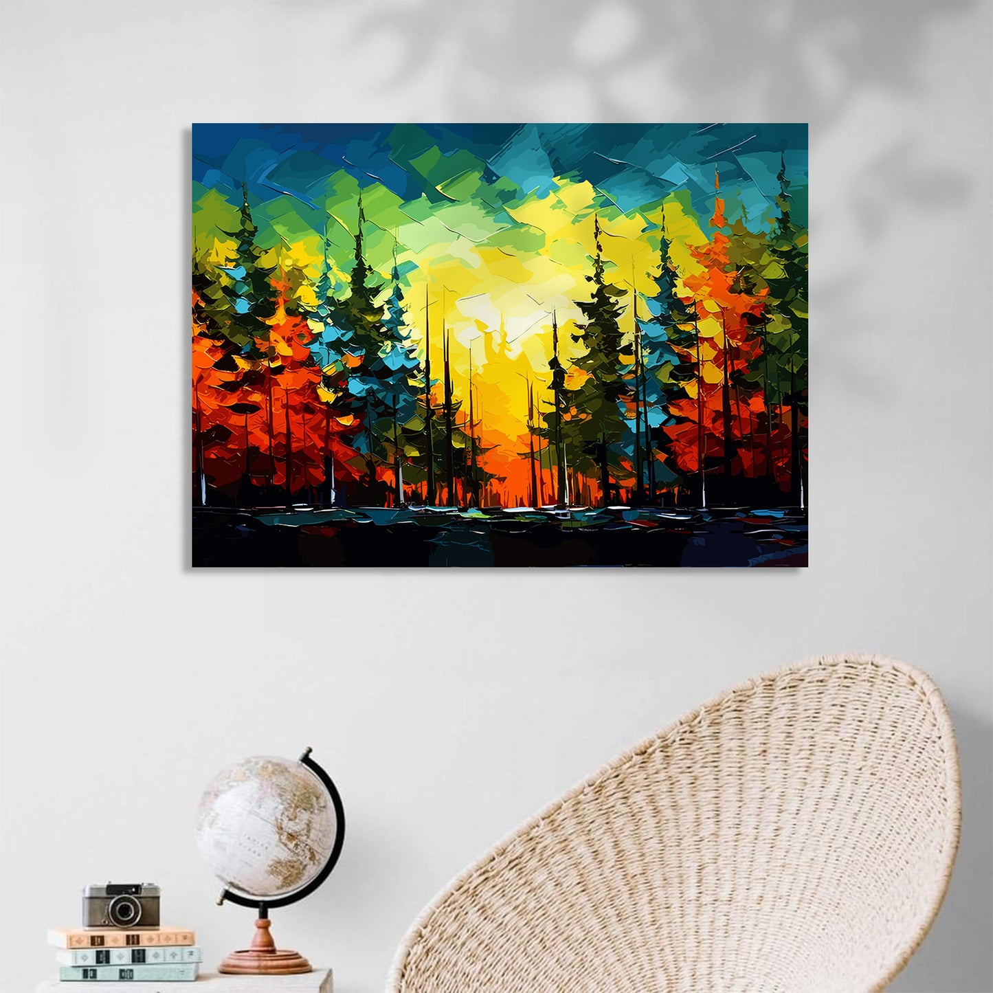 Vibrant Nature-Inspired Canvas Painting - A Symphony of Colors and Beauty-Kotart
