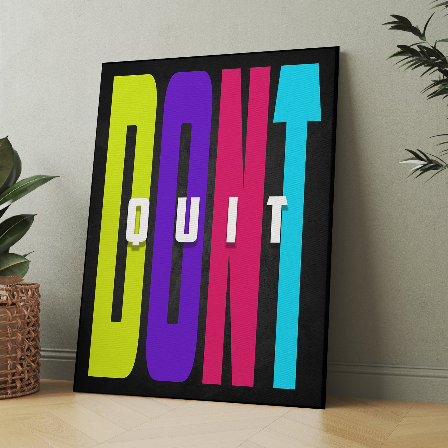 Don't Quit Quote Canvas Arts for Home Office Study Room Living Room Wall Decor-Kotart