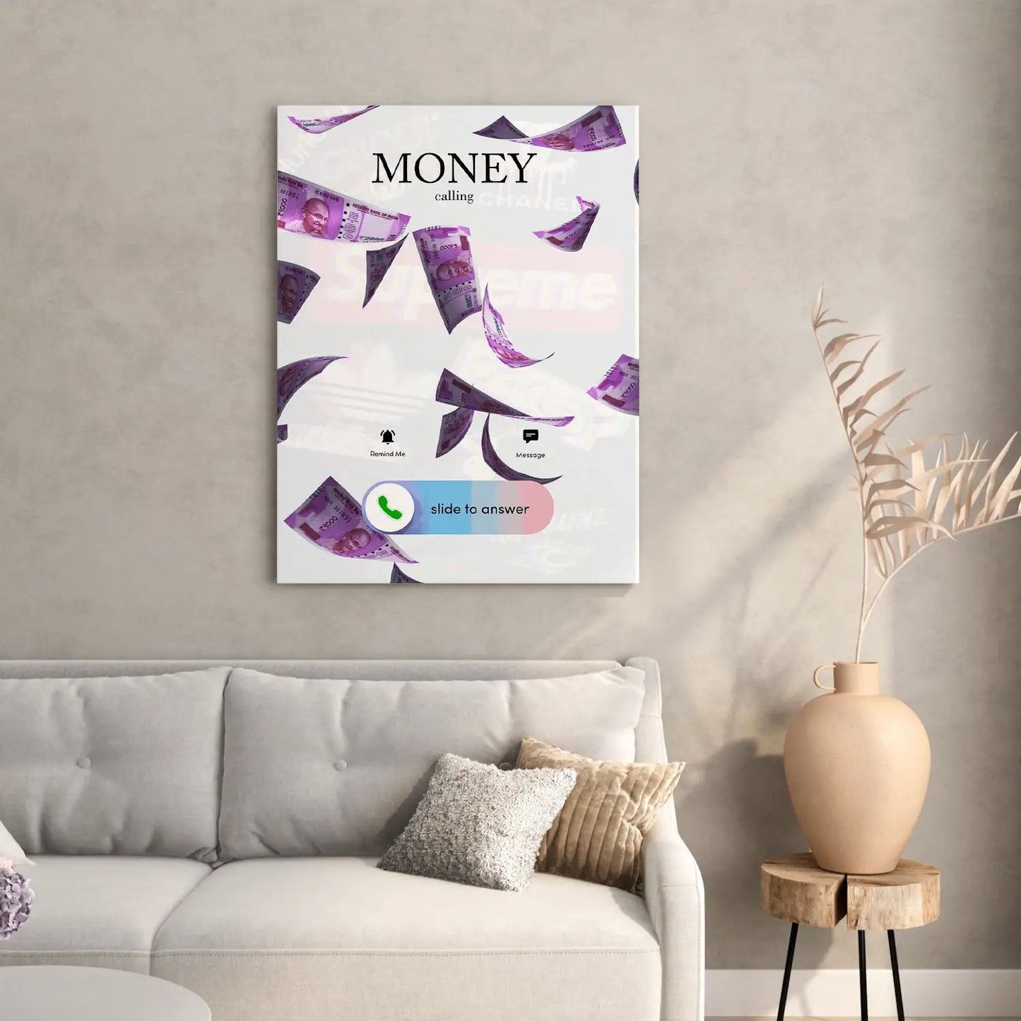 Money Quote Canvas Arts for Home Office Study Room Living Room Wall Decor-Kotart