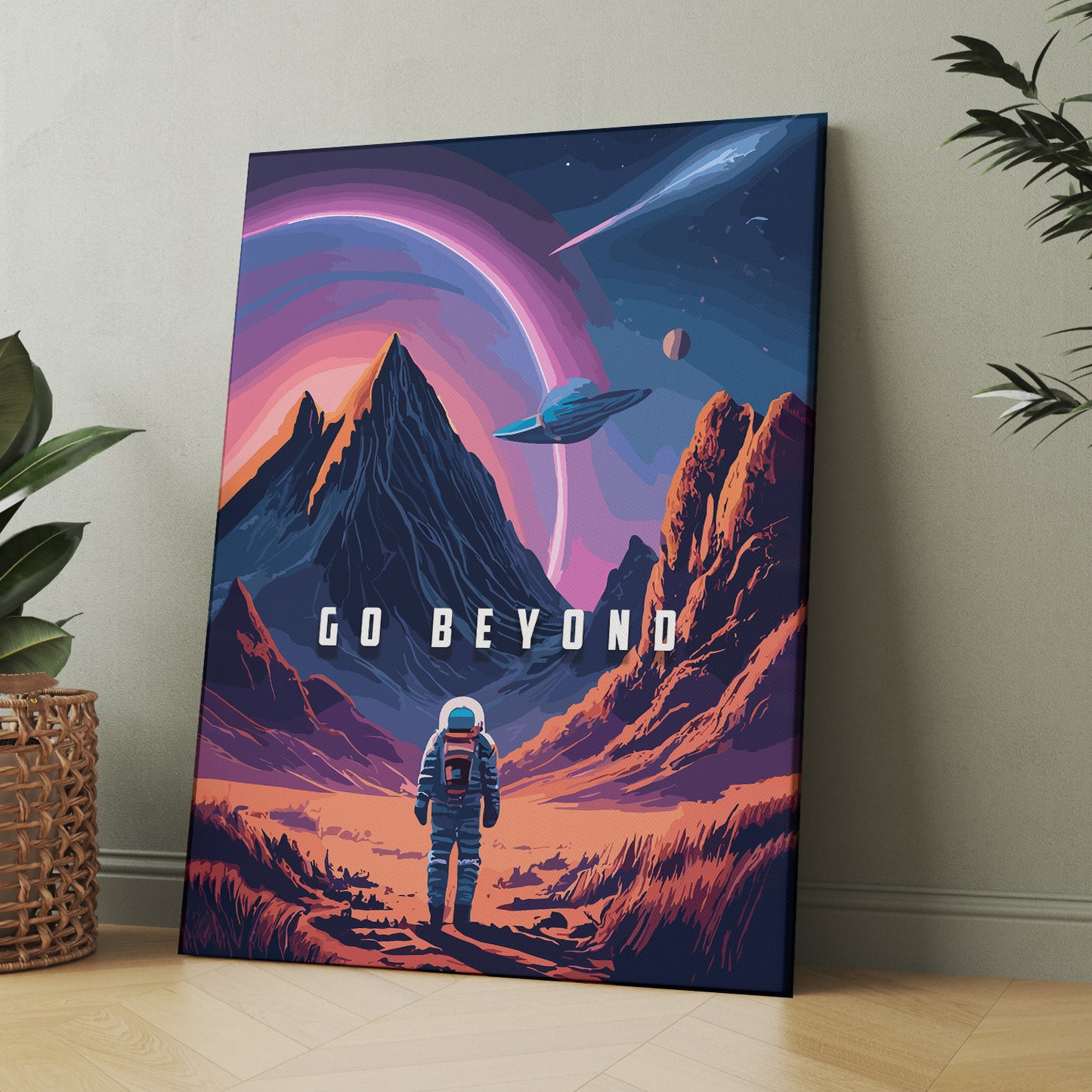 Go Beyond Motivational Canvas Painting - Inspire Your Journey to Greatness-Kotart