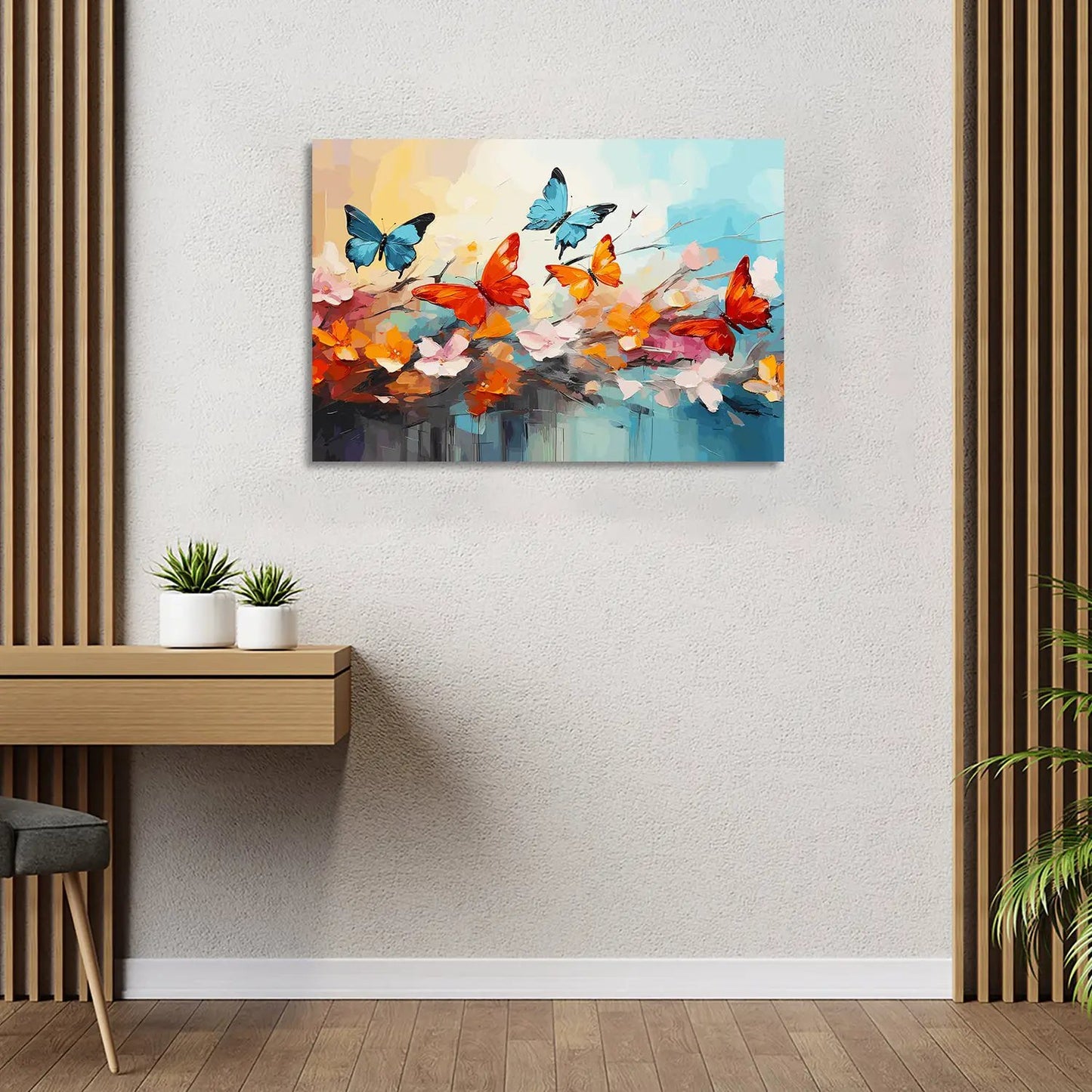 Vibrant Butterfly Pop Art Canvas Painting-Kotart