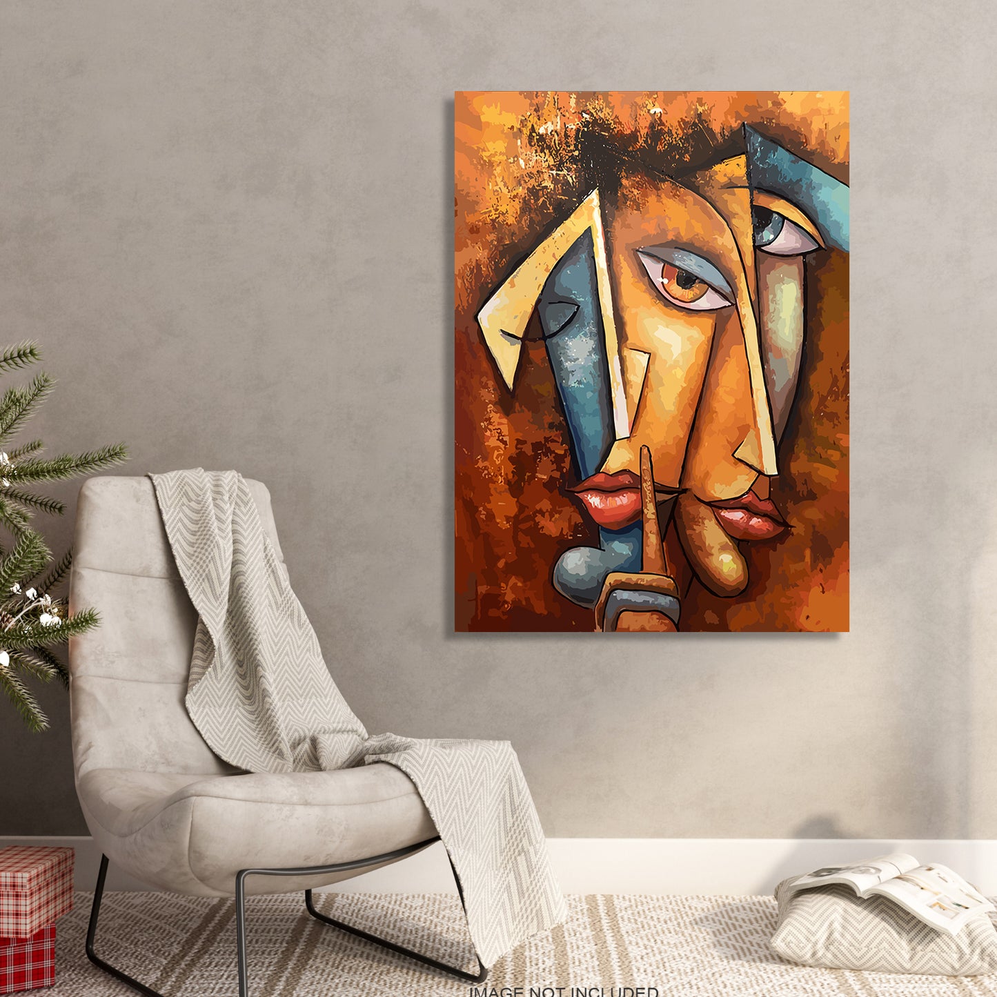 Contemporary Figurative Art Canvas Painting - Elegance in Modern Form-Kotart