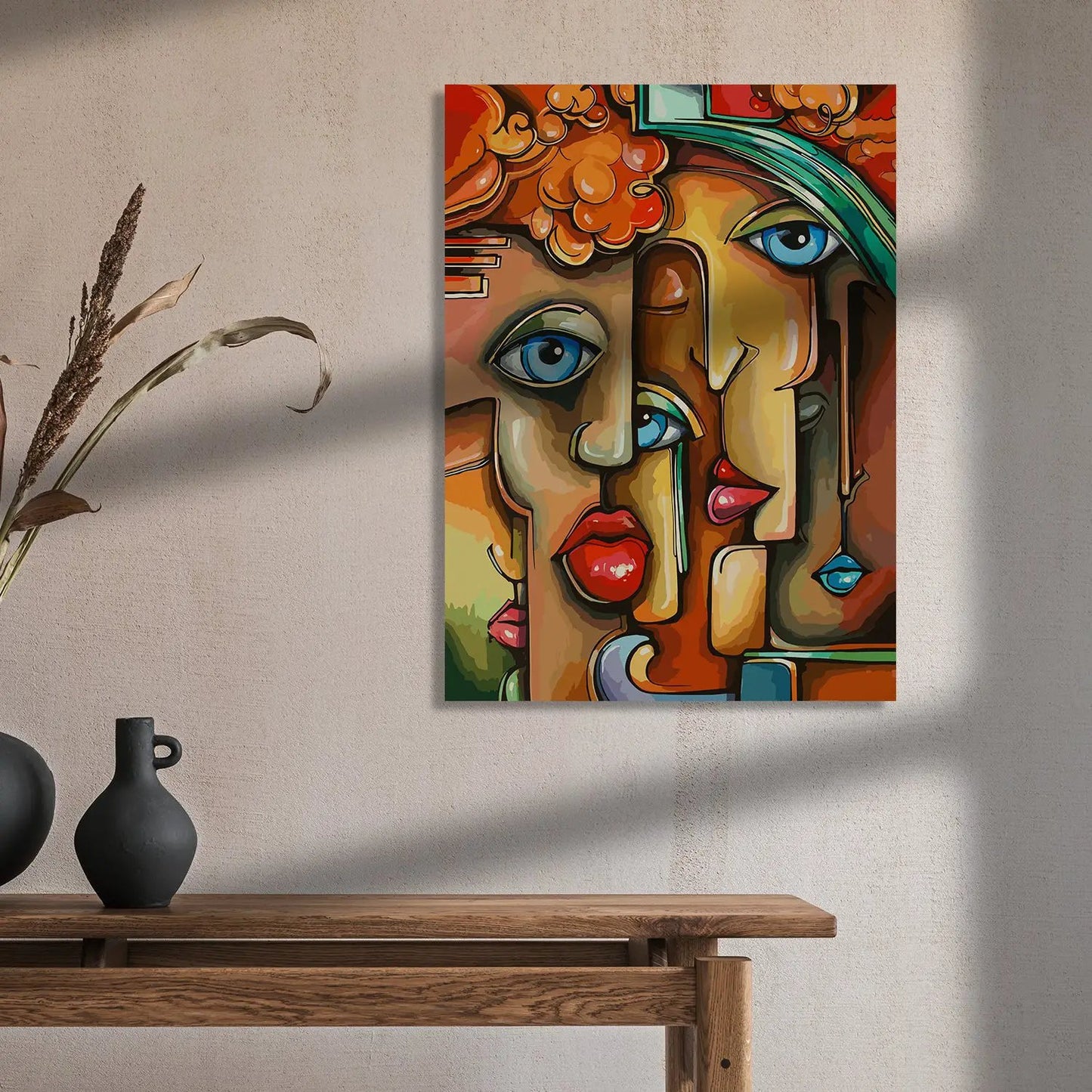 Modern Figurative Art Canvas Painting - Elegance in Modern Form-Kotart