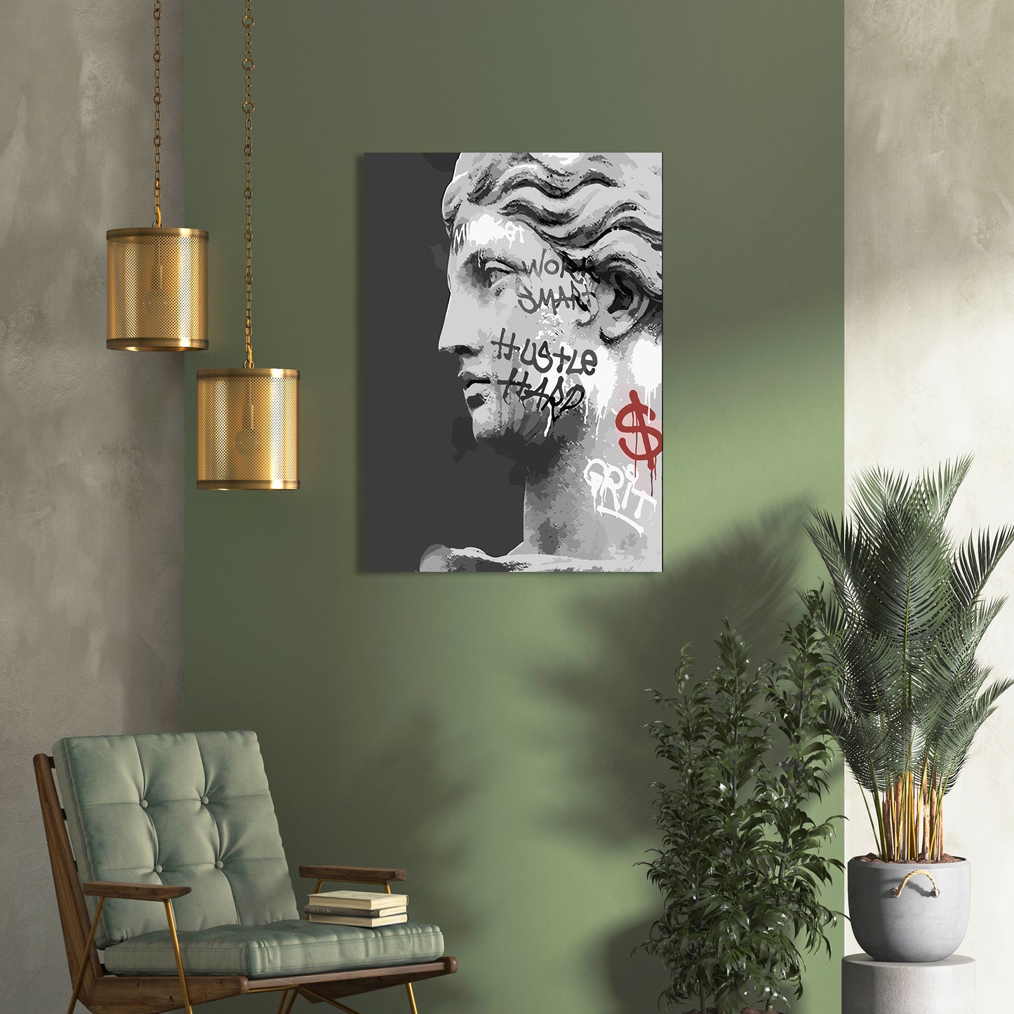 Modern Figurative Art Canvas Painting - Elegance in Modern Form-Kotart