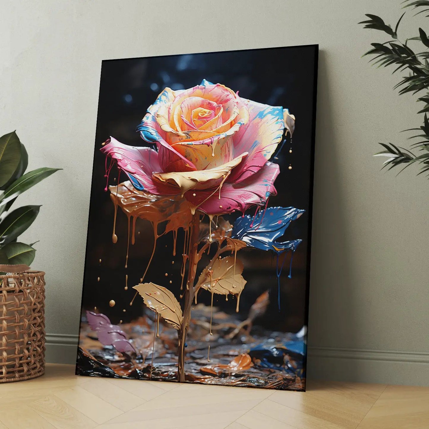 Lush Rose Canvas Art Print: India's Timeless Symbol of Love