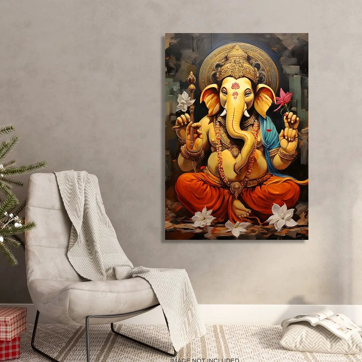 Elegant Lord Ganesha Canvas Wall Art