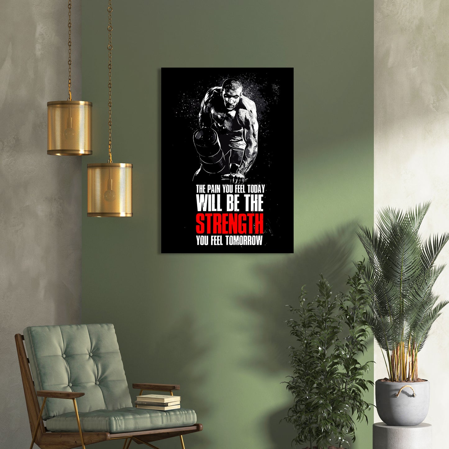 Motivational Quotes Canvas Art Print for Gym , Bed Room Wall Decor