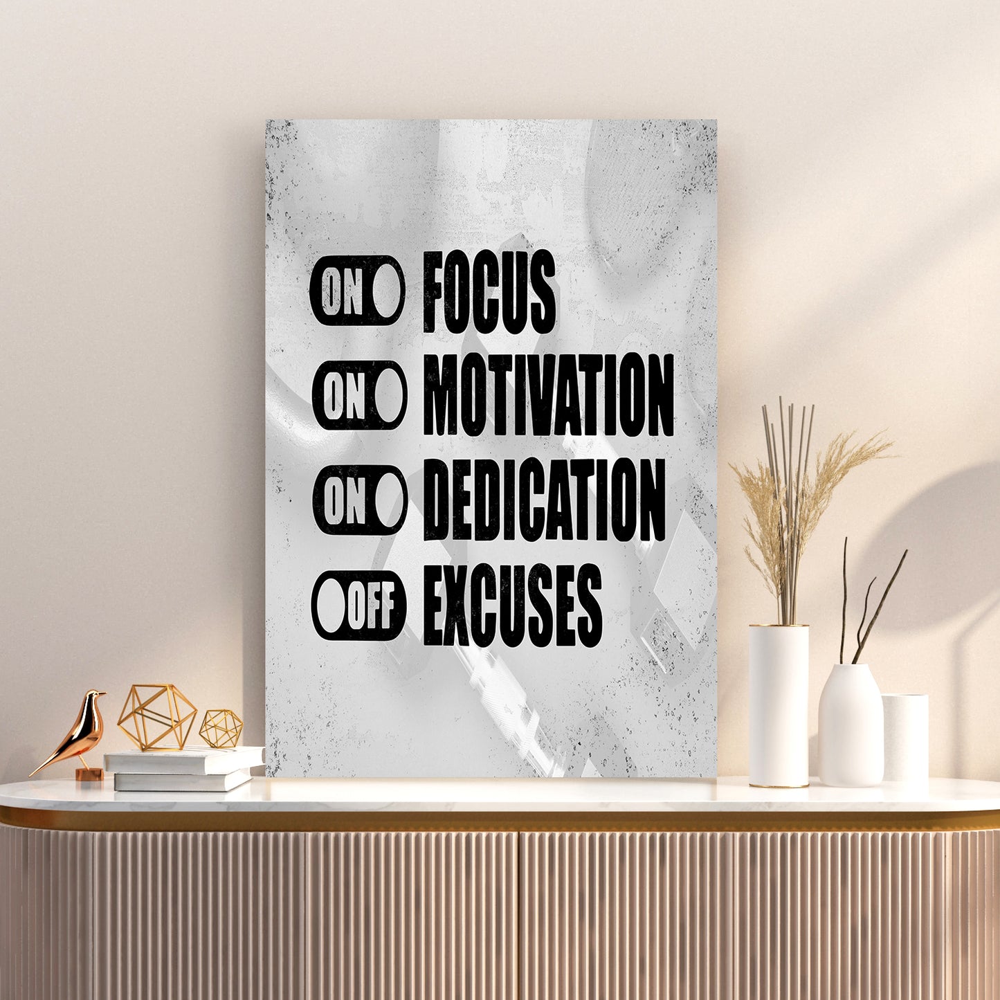 Switch Your Mindset Motivational Canvas Art Print