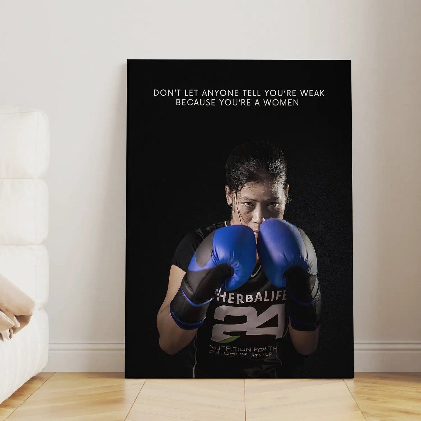Exclusive Boxing Canvas Art Print Featuring Champion Fighter Mary Kom