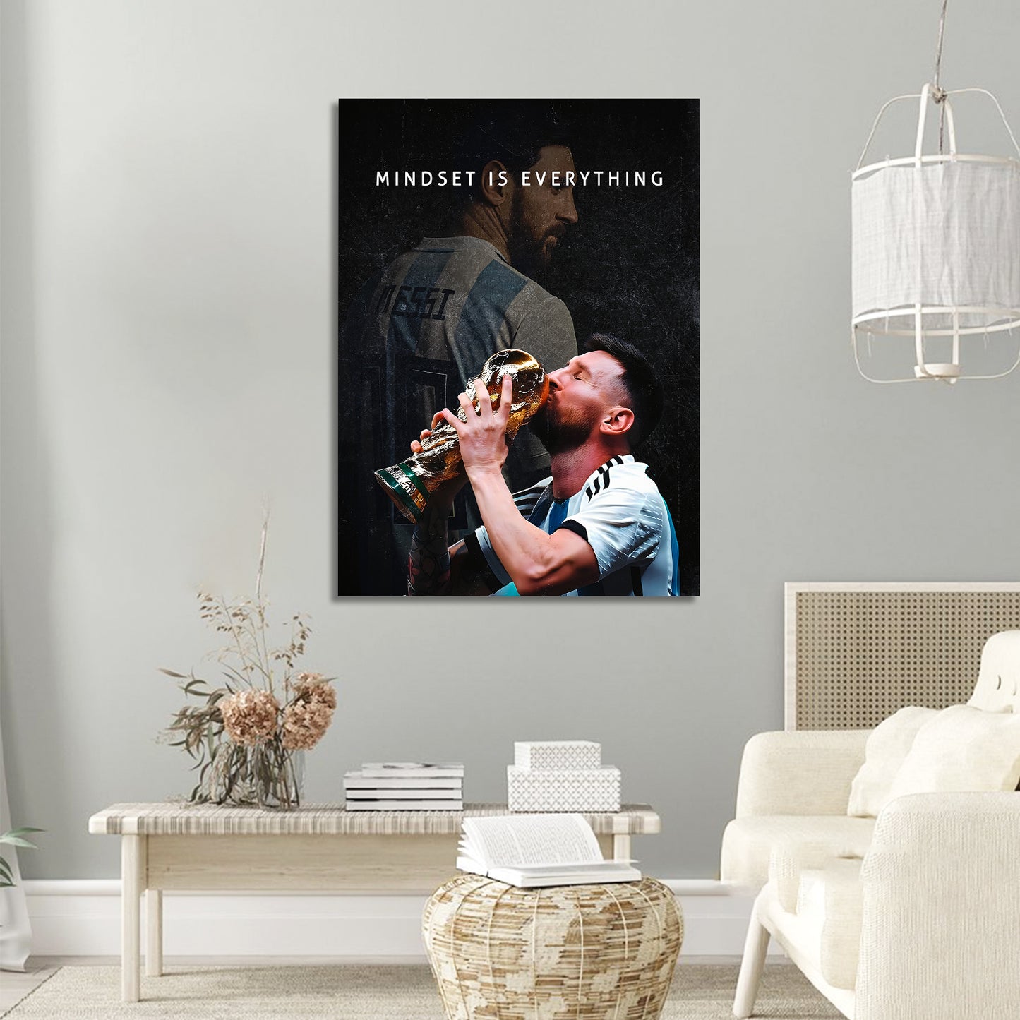 Lionel Messi Inspirational Canvas Art Print - Motivational Wall Art Collection