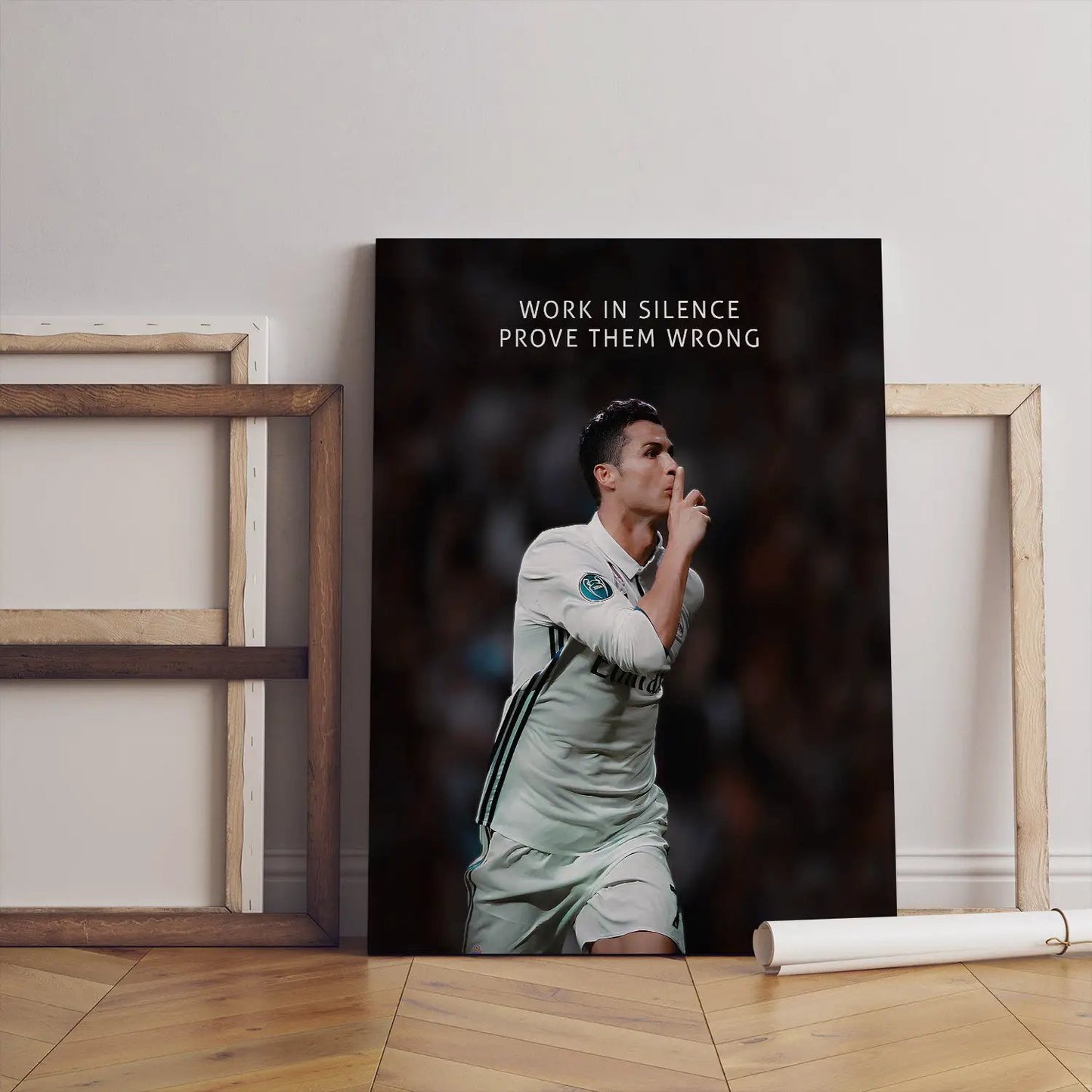 Cristiano Ronaldo Canvas Art Print : Football Legend's Motivational Artwork