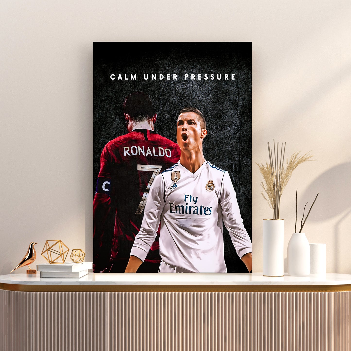 Cristiano Ronaldo Canvas Art Print : Football Legend's Motivational Artwork