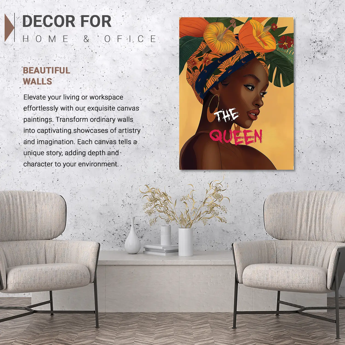 Modern Wall Art For Wall Hanging Canvas, Quote Home Decor Wall Canvas