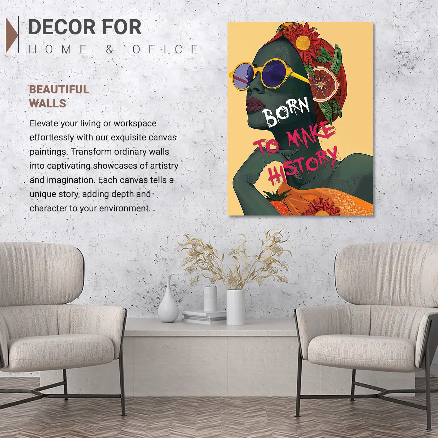 Modern Wall Art For Wall Hanging Canvas, Quote Home Decor Wall Canvas