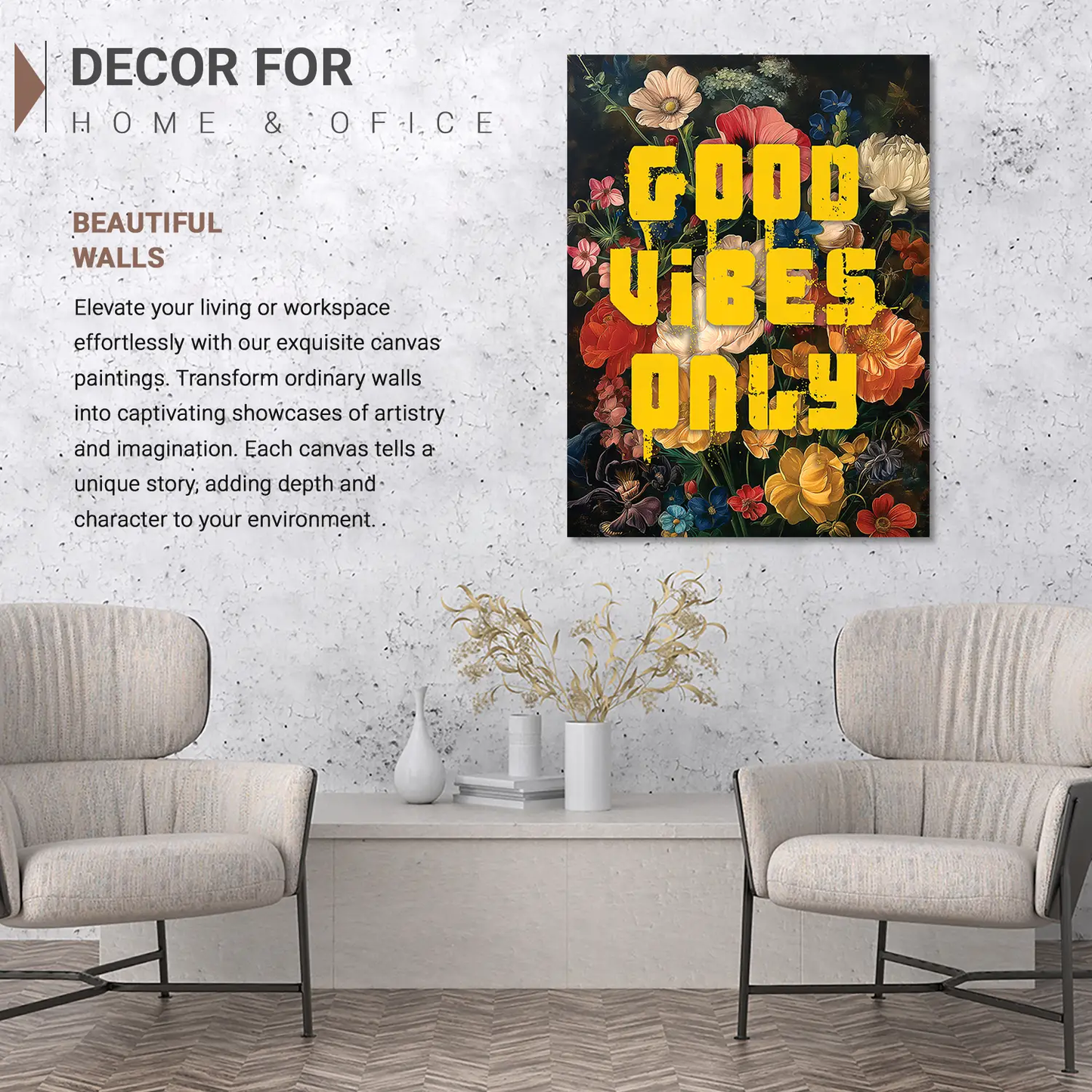 Quotes Wall Art For Wall Hanging Canvas, Home Decor Wall Canvas