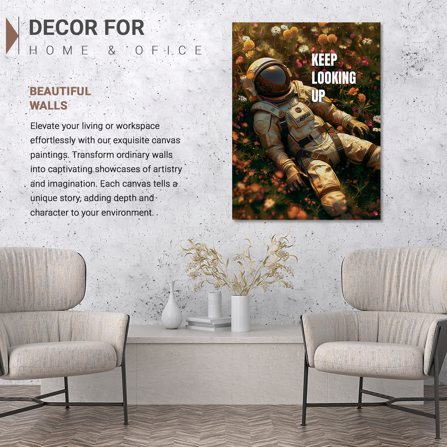 Astronaut Wall Art For Wall Hanging Canvas, Home Decor Wall Canvas