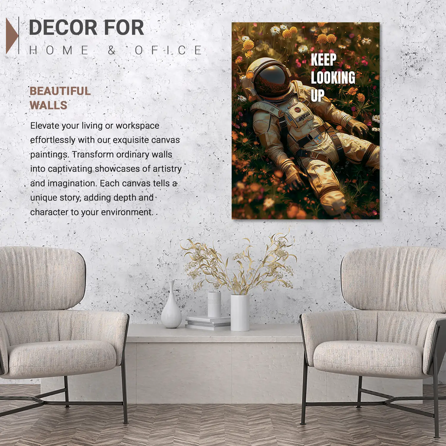 Astronaut Wall Art For Wall Hanging Canvas, Home Decor Wall Canvas