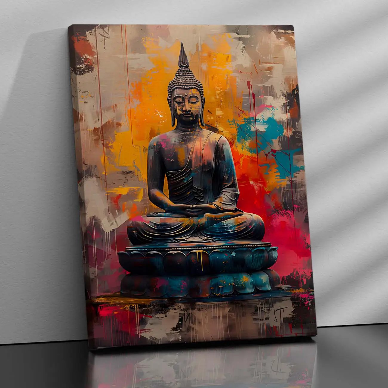 Abstract Buddha Canvas Wall Art Print: Divine Serenity for Every Space ...
