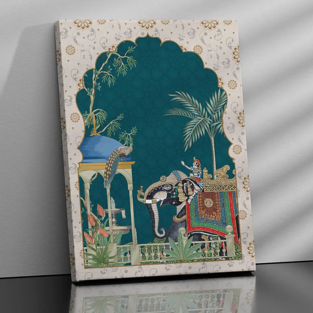 Traditional Indian Pichwai Art Canvas Print for Living Room Hotel & Ho ...