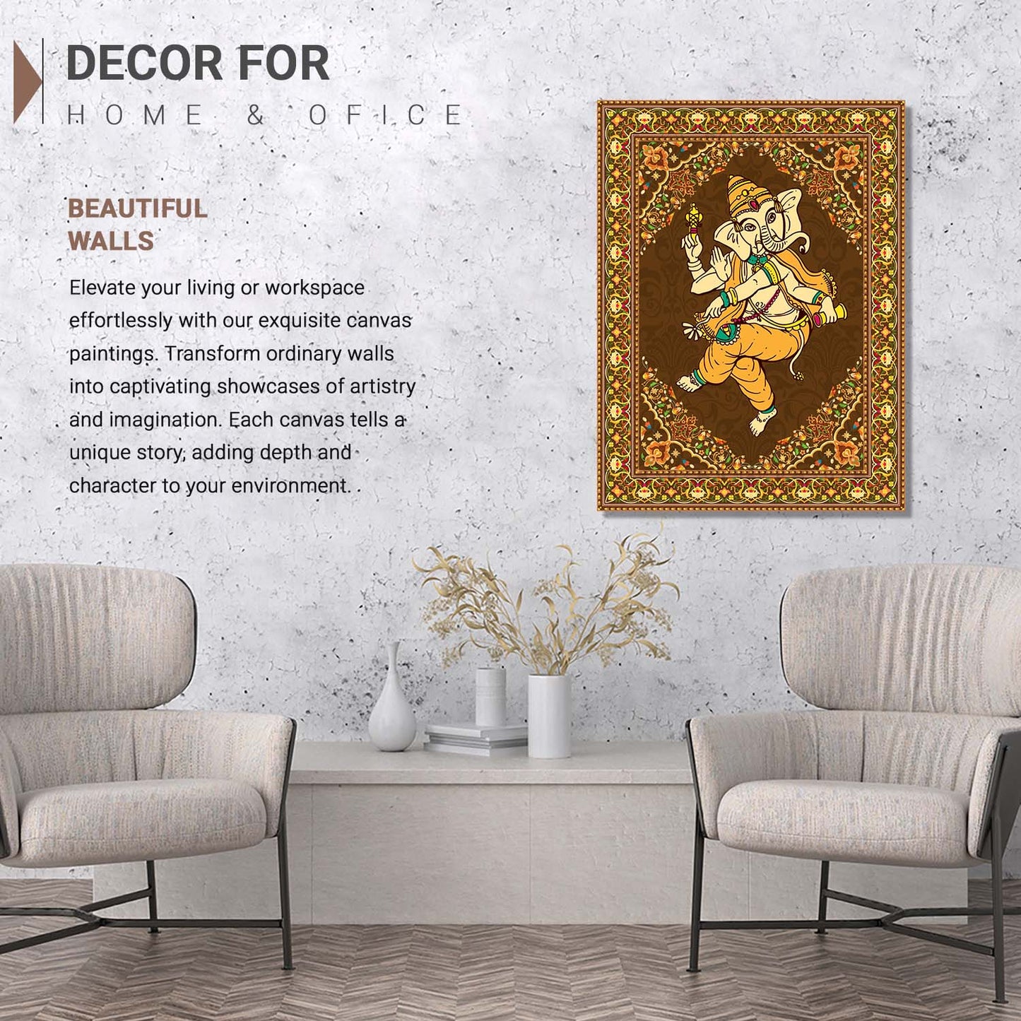 Pattachitra Wall Art For Home Décor Canvas Painting Religious Wall Décor