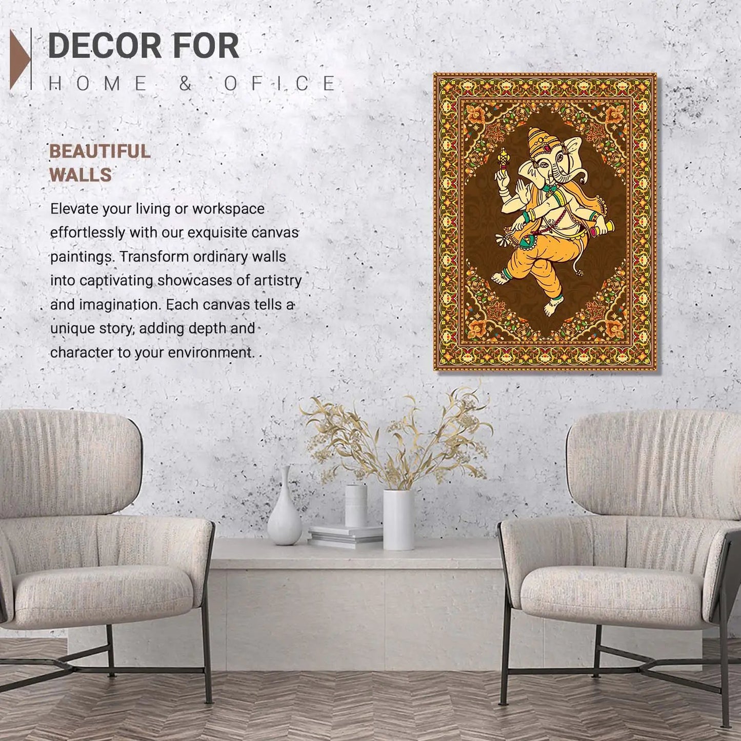 Pattachitra Wall Art For Home Décor Canvas Painting Religious Wall Décor