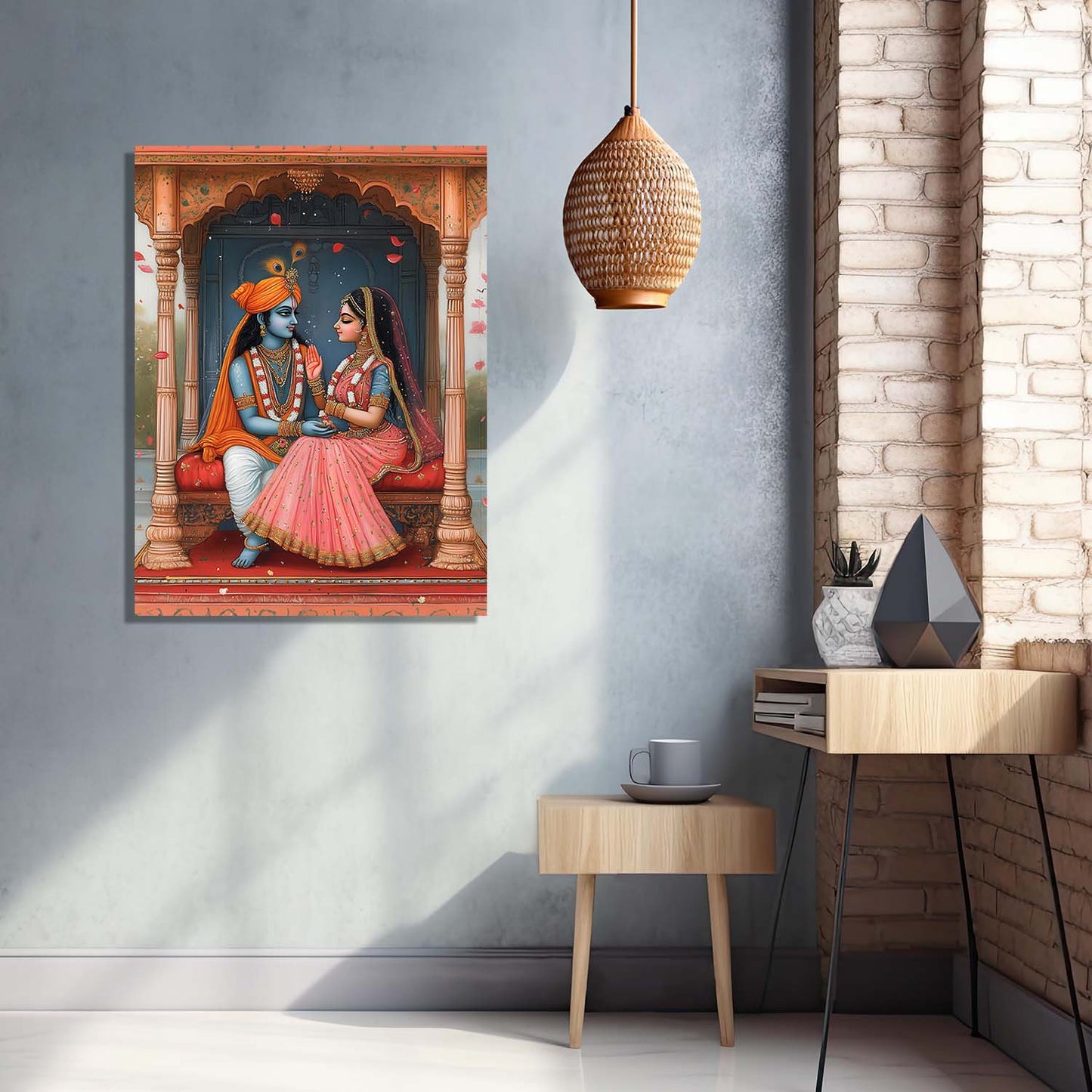 Traditional Inidan Folk Art - Kangra Art Canvas Prints For Home Decor Wall Decor
