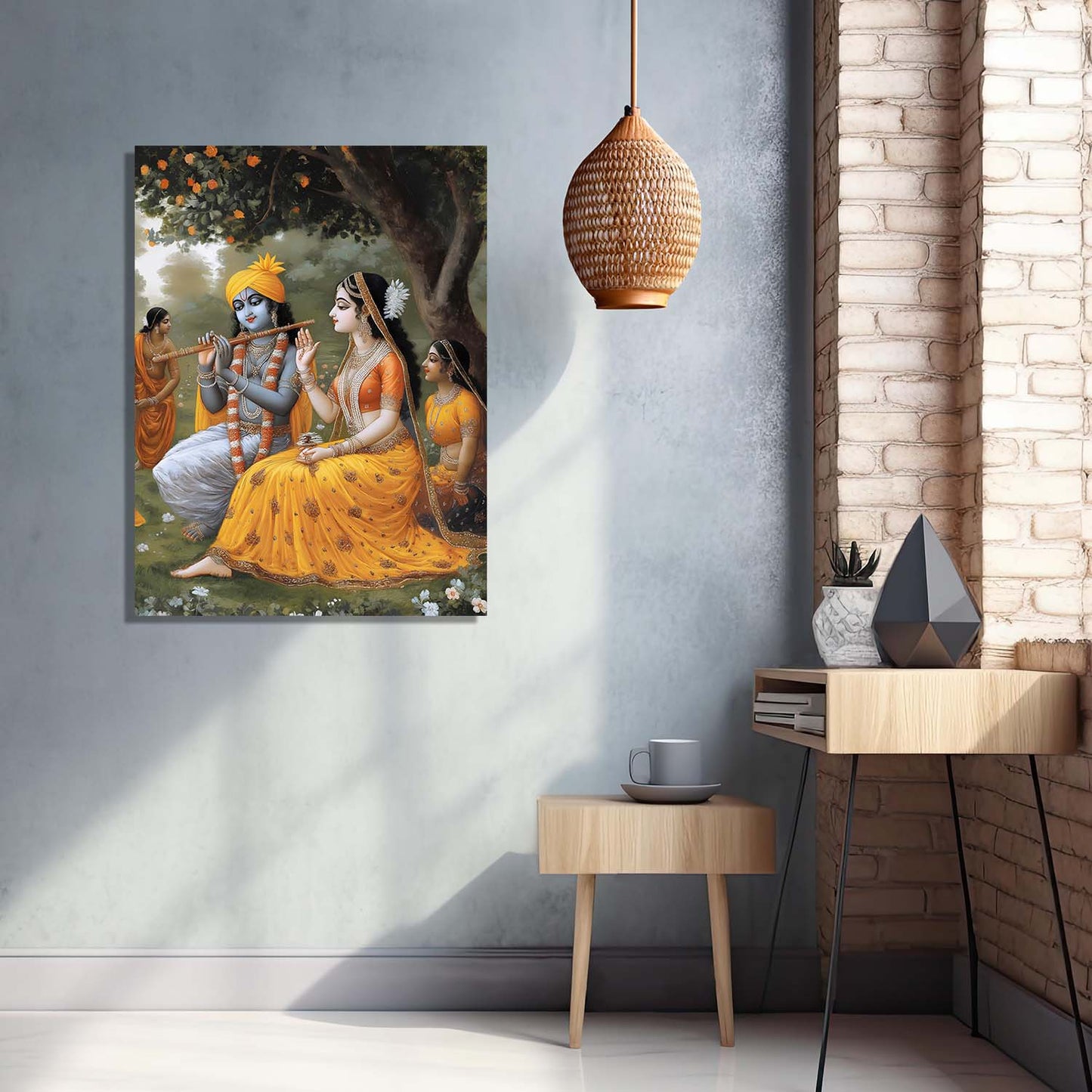 Traditional Inidan Folk Art - Kangra Art Canvas Prints For Home Decor Wall Decor