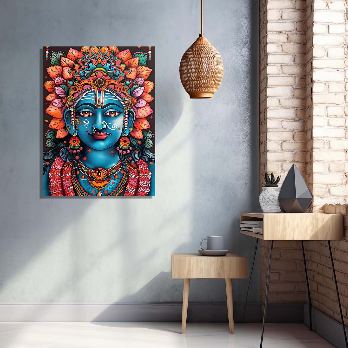 Traditional Inidan Folk Art - Kerala Mural Canvas Art Prints For Home Decor Wall Decor