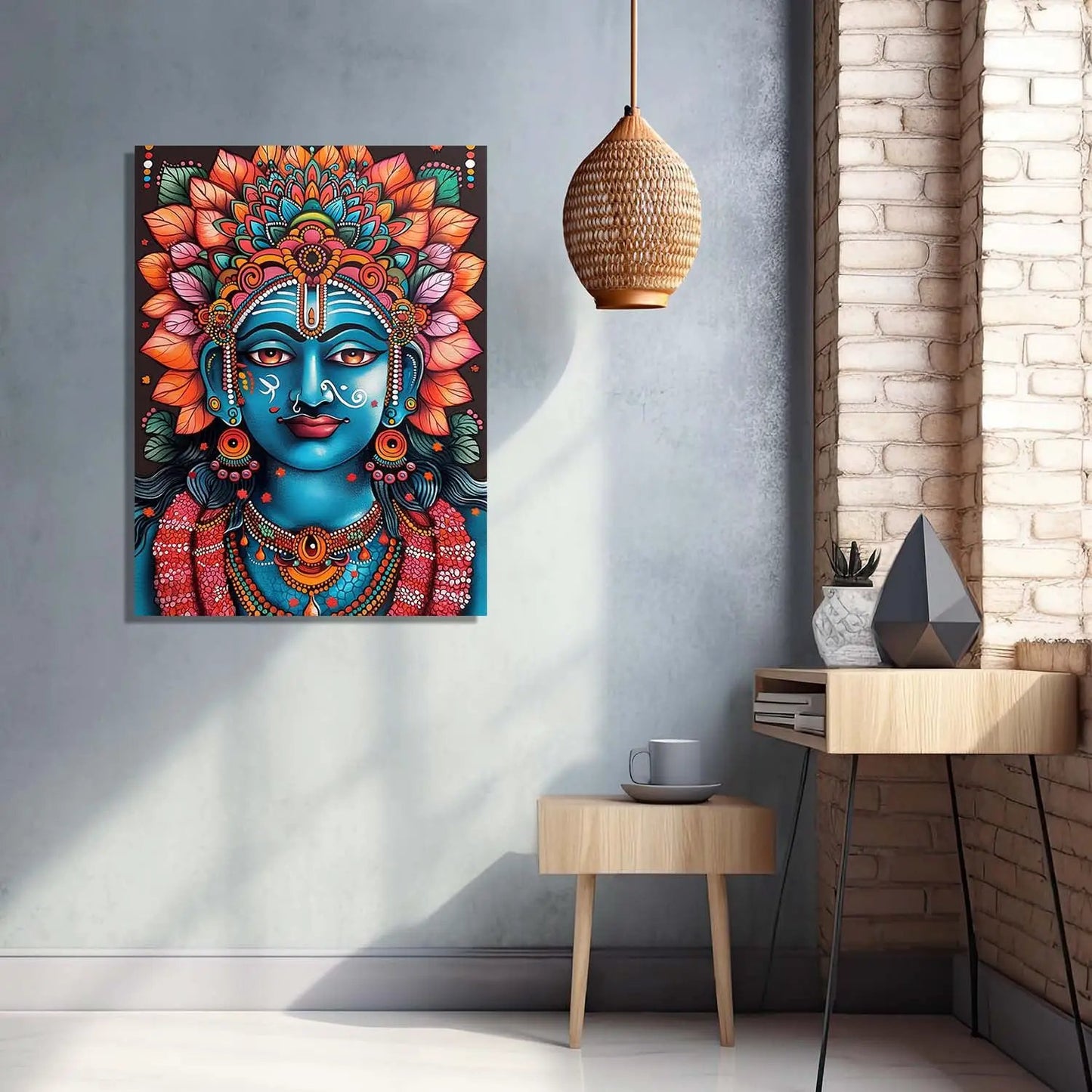 Traditional Inidan Folk Art - Kerala Mural Canvas Art Prints For Home Decor Wall Decor