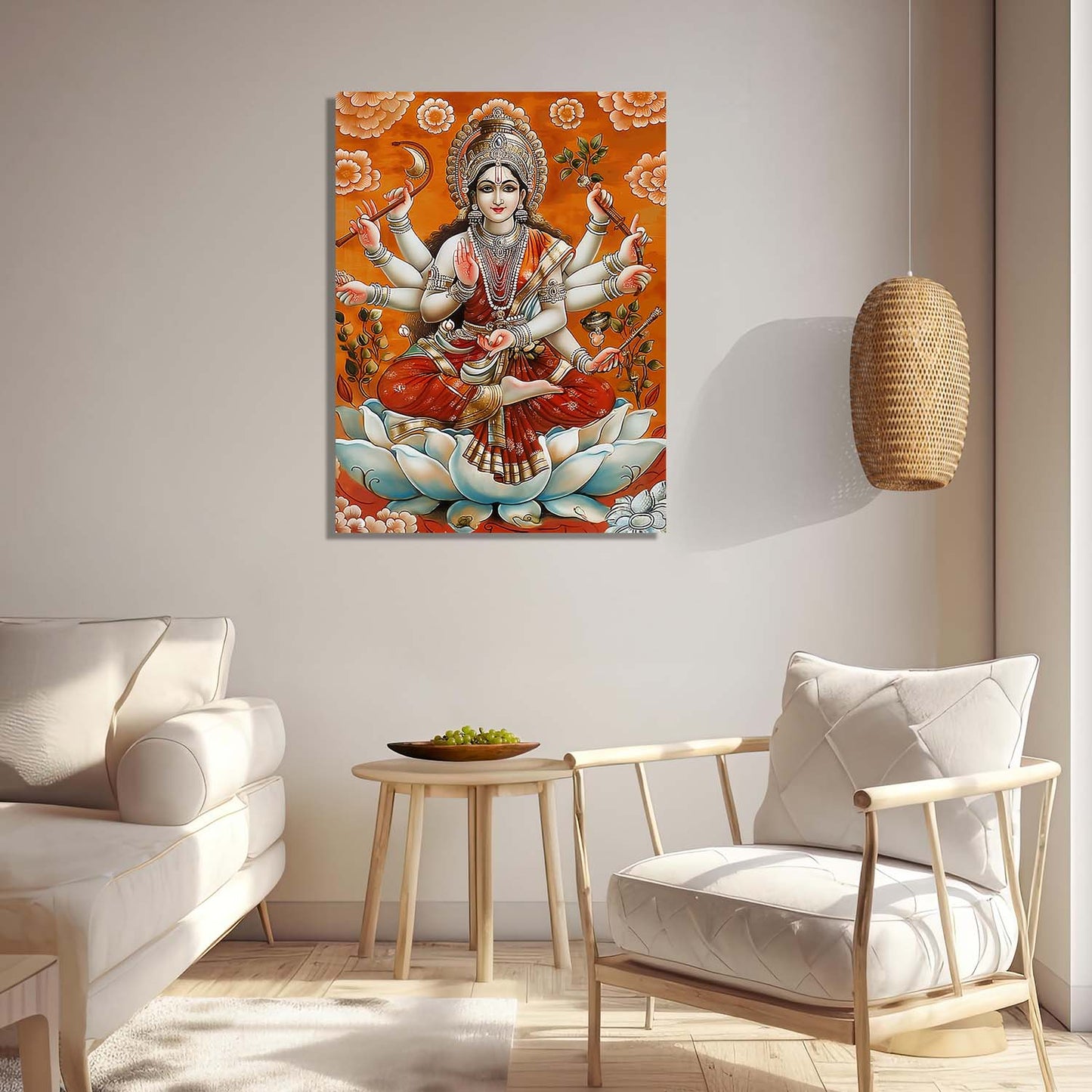 Traditional Inidan Folk Art - Kerala Mural Canvas Art Prints For Home Decor Wall Decor