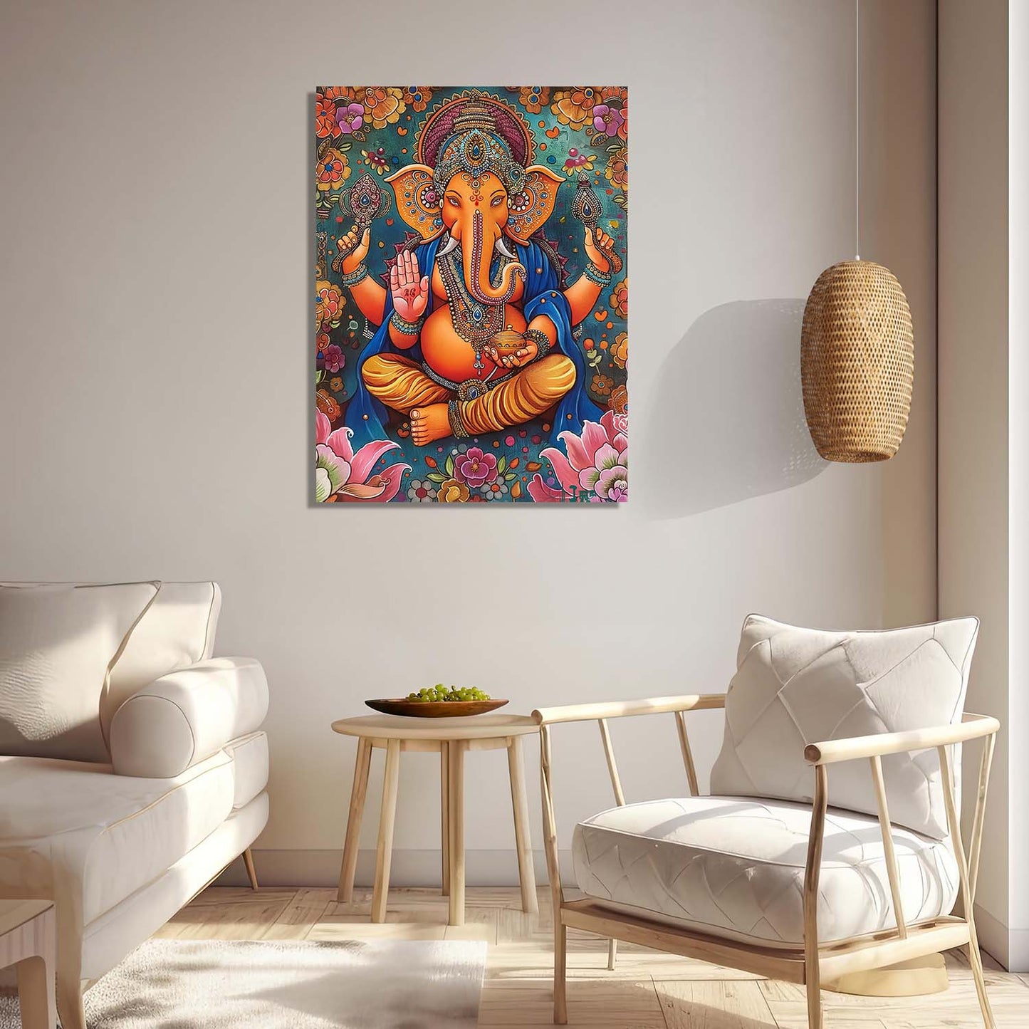 Traditional Inidan Folk Art - Kerala Mural Canvas Art Prints For Home Decor Wall Decor