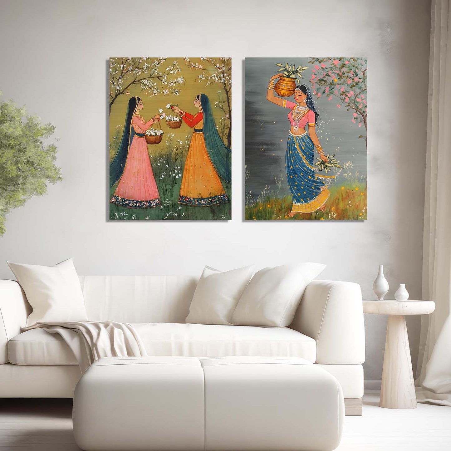 Kangra Painting Art Canvas Prints For Home Decor Wall Decor