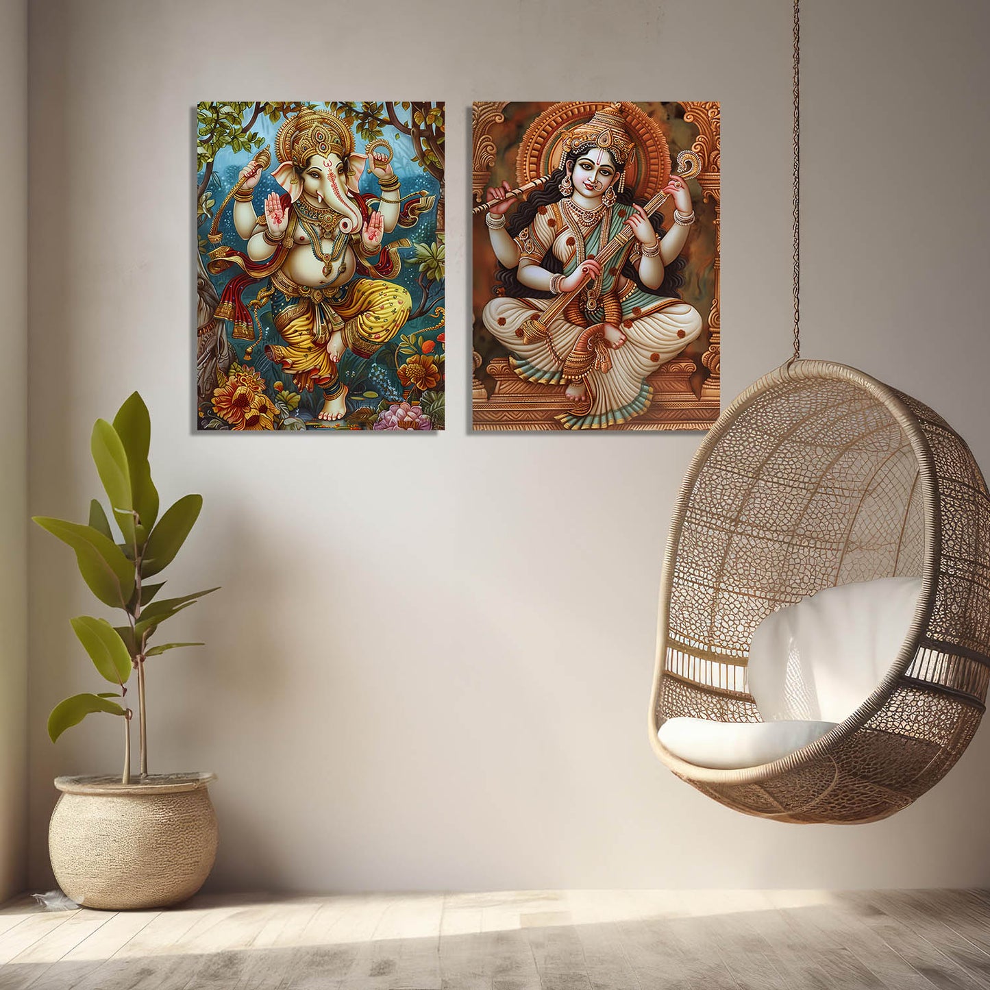 Kerala Mural Art Canvas Prints For Home Decor Wall Decor