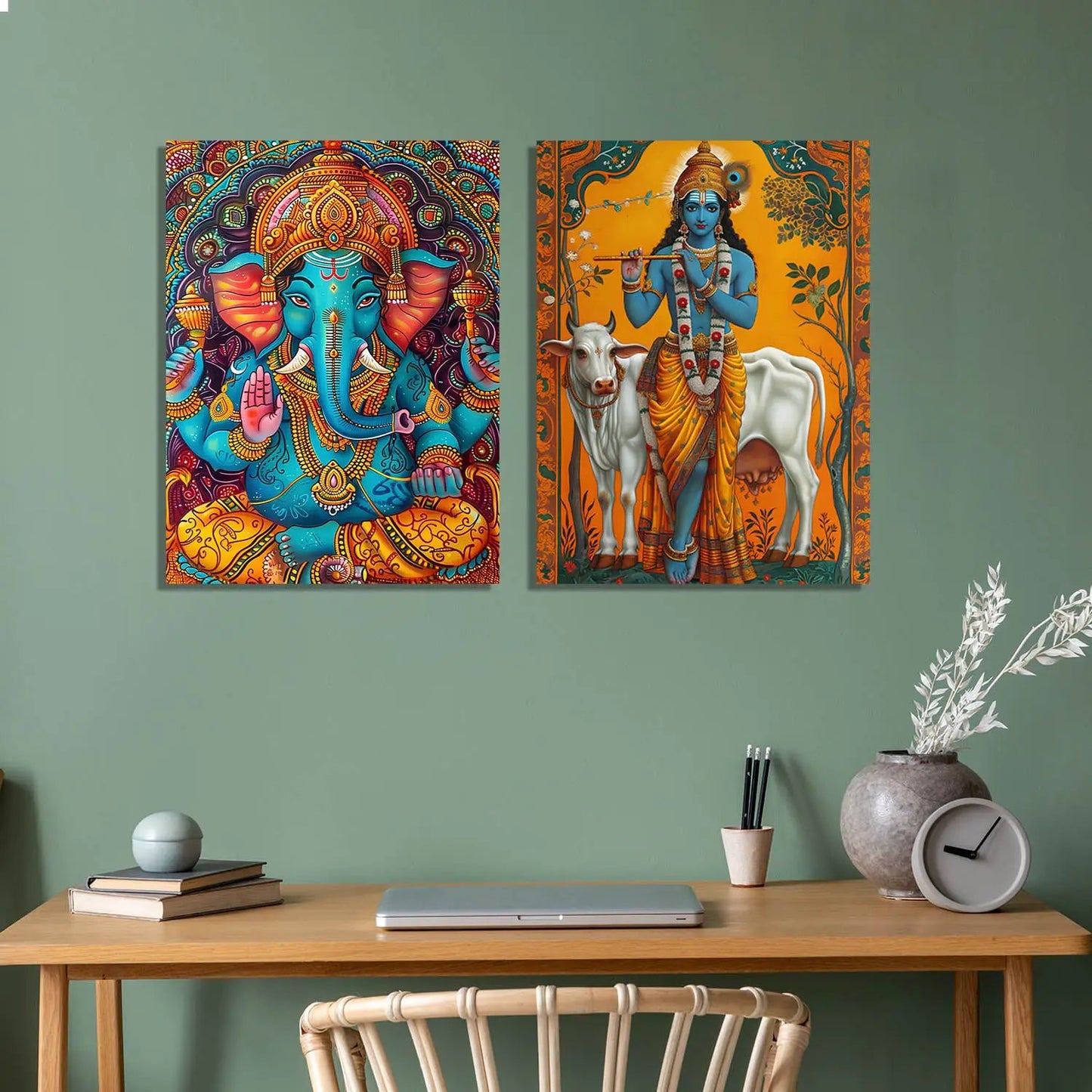 Kerala Mural Art Canvas Prints For Home Decor Wall Decor