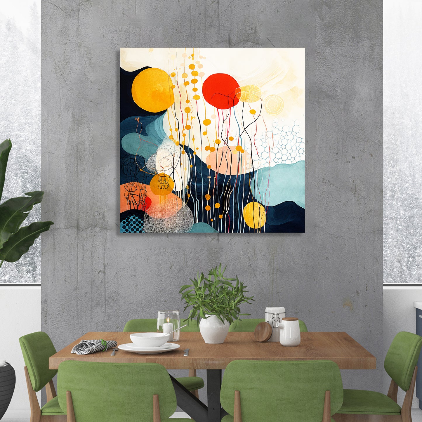 Vibrant Abstract Art Canvas Print - Modern Art
