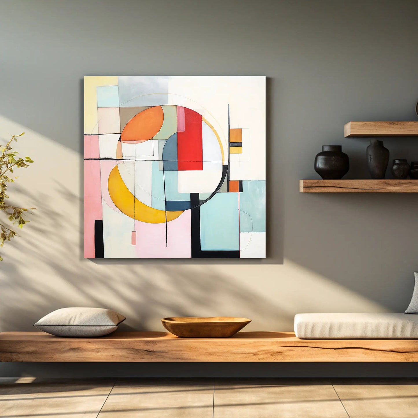 Vibrant Abstract Art Canvas Print for Living Room Bedroom Home and Office Wall Decor
