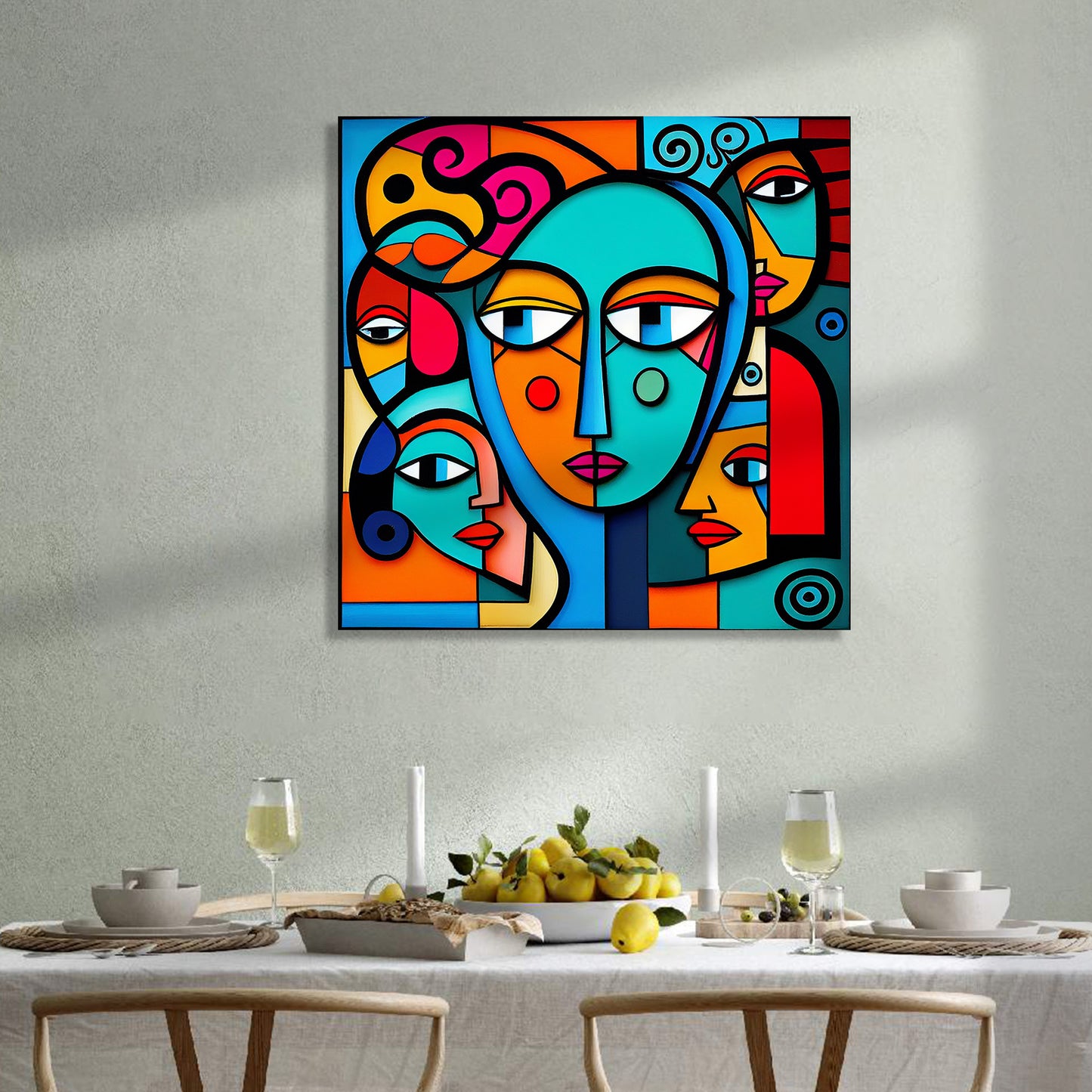 Vibrant Modern Art Canvas Print for Living Room Bedroom Home and Office Wall Decor