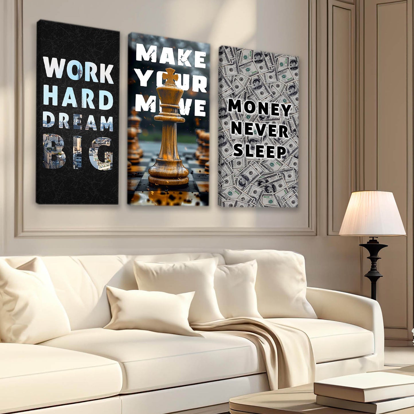 Motivational Canvas Art Print Set For Home Decor