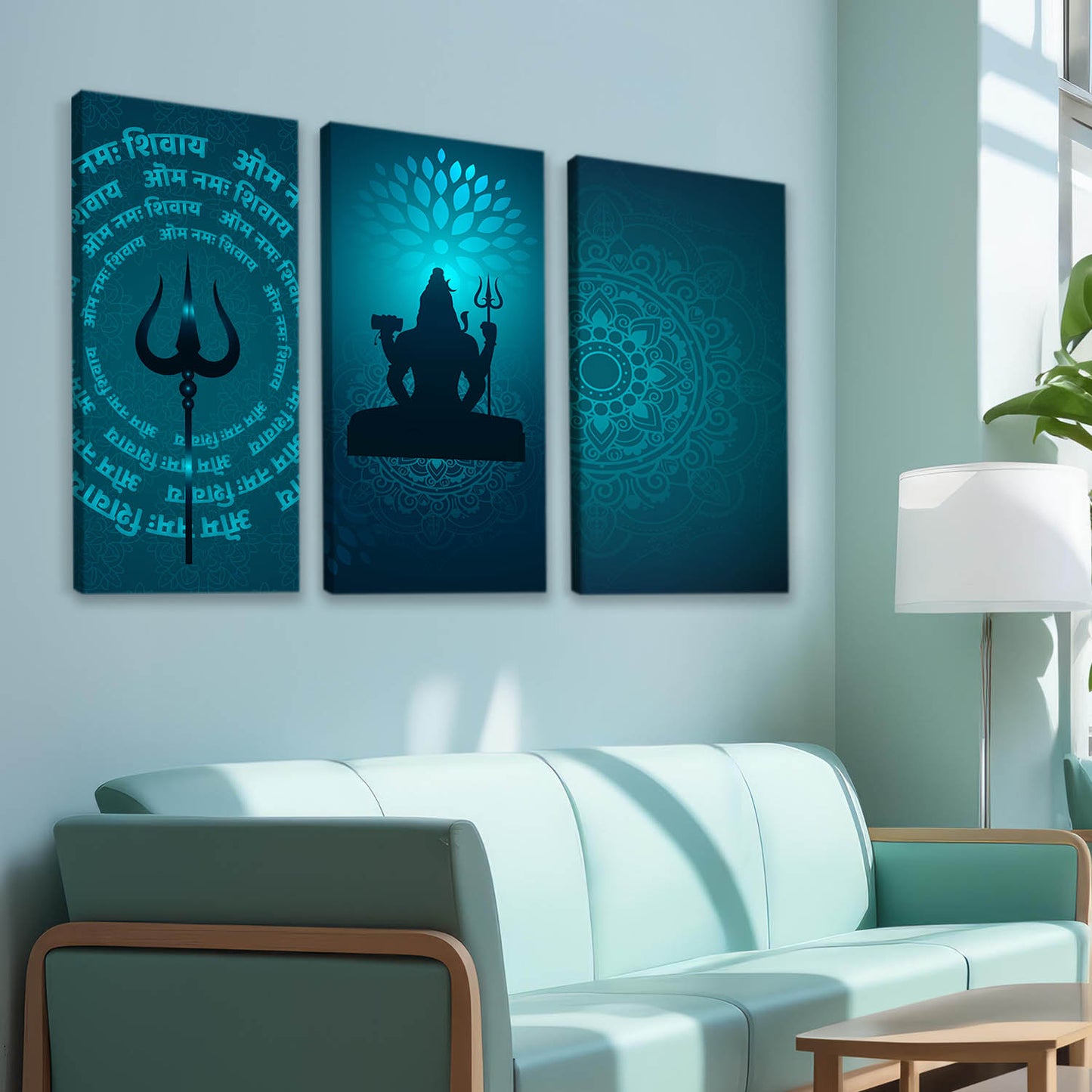 Religious Shiv Ji Wall Canvas Art Print Set For Home Décor