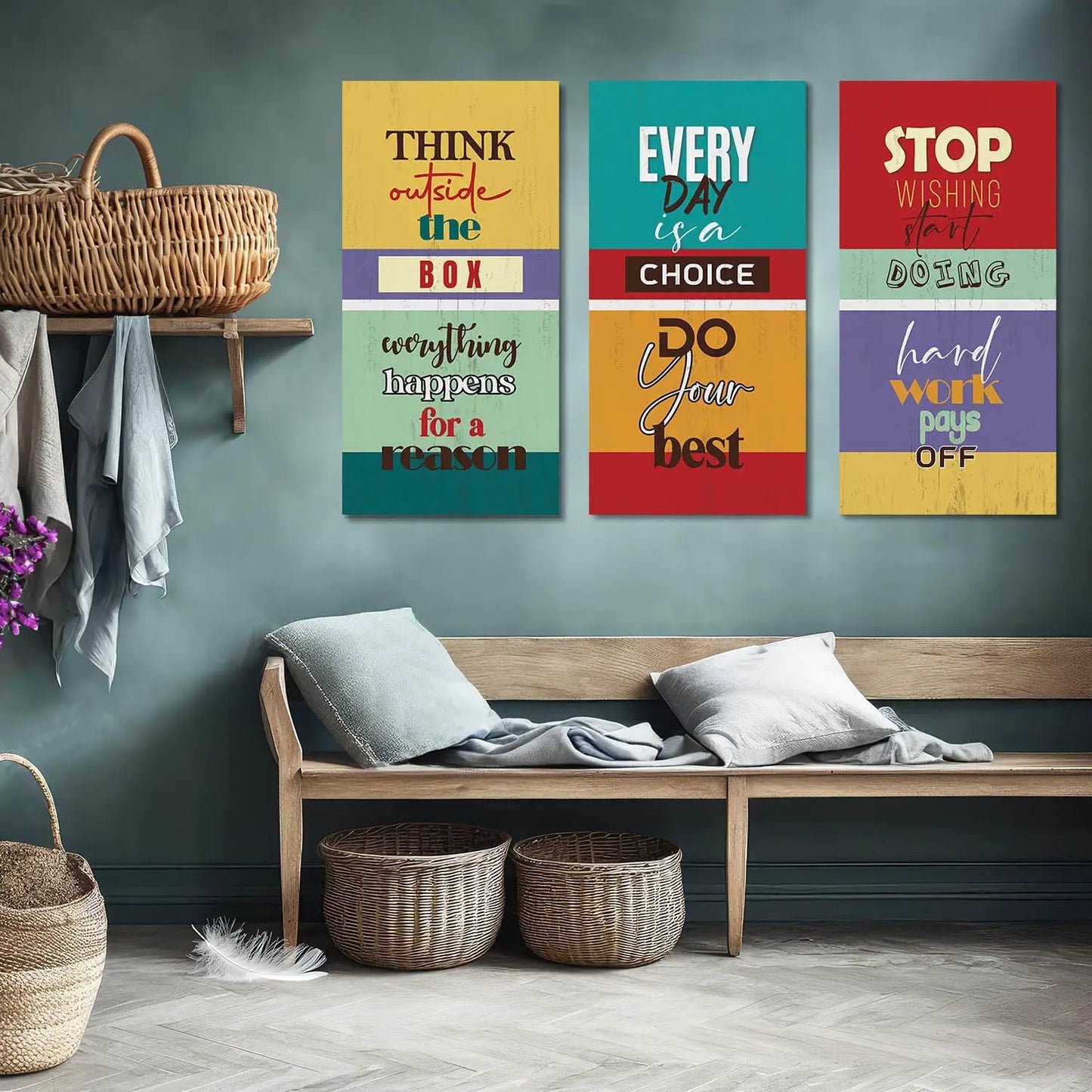 Motivational Quotes Canvas Art Print Wall Print for Living Room Wall Decoration