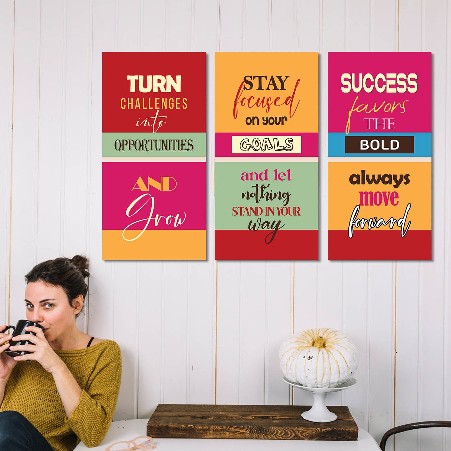 Motivational Quotes Canvas Art Print Wall Print for Living Room Wall Decoration