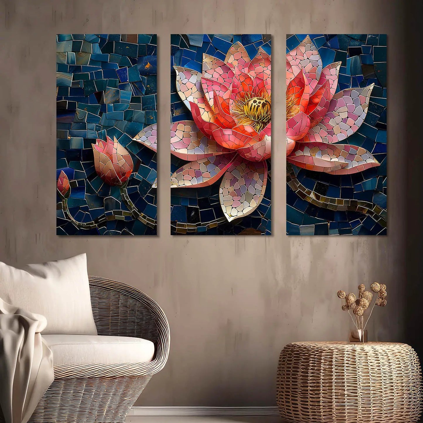 Vibrant Floral Canvas Art Print for wall decoration