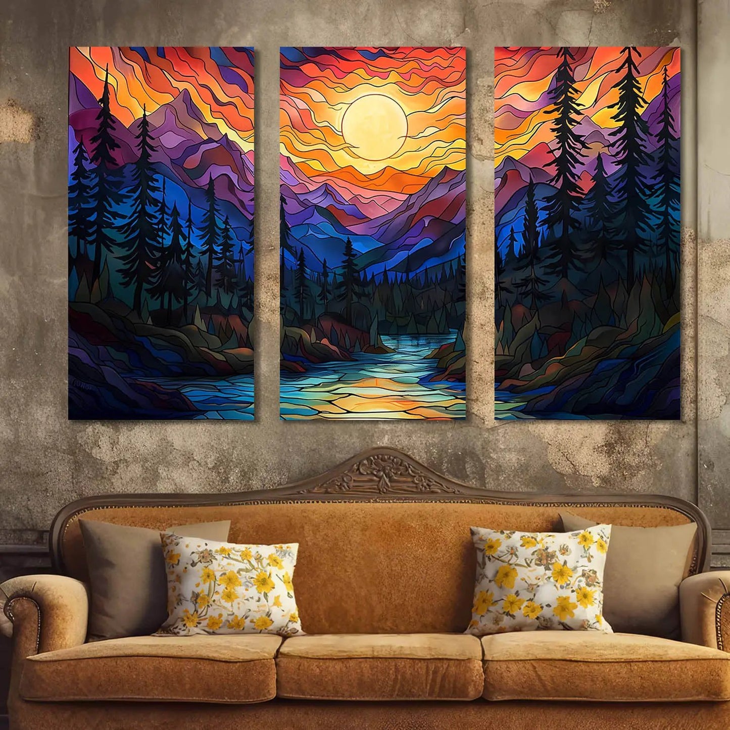 Vibrant Nature Canvas Wall Print for Living Room Wall Decoration