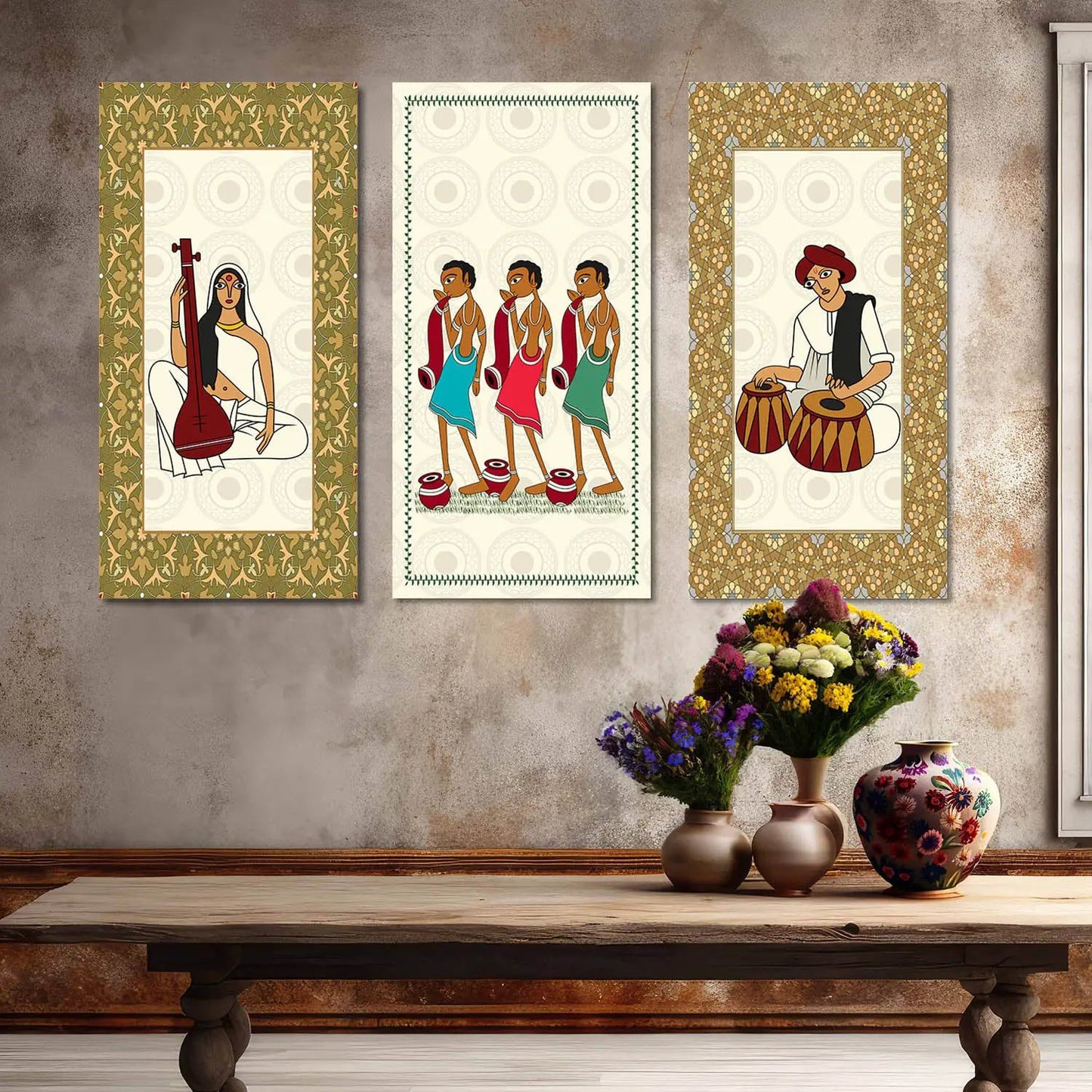 Gond Wall Art Canvas, Wall Print for Living Room Wall Decoration