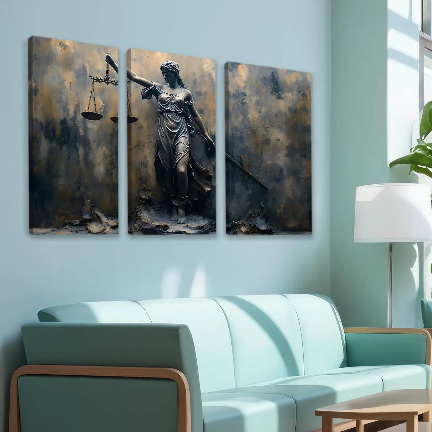 Goddess Of Justice Wall Art Canvas Art Print Set For Home Décor