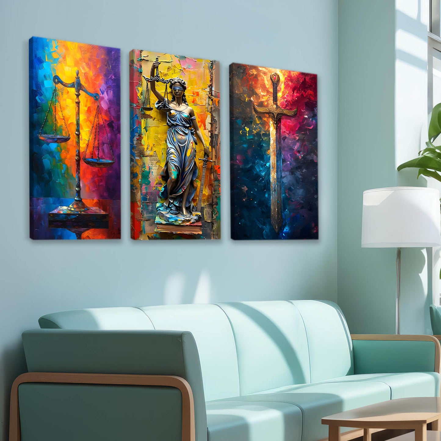 Goddess Of Justice Wall Art Canvas Art Print Set For Home Décor